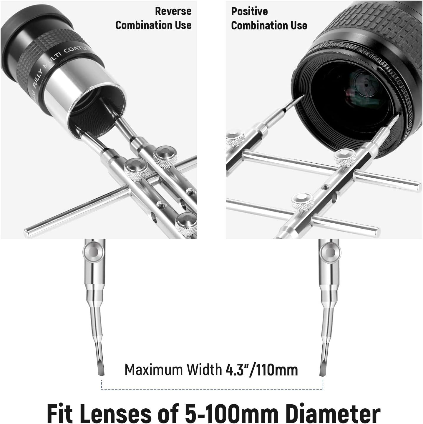 Clé à Ergots Réglable FOTGA 25-120 Mm – Acier Inoxydable – Outil Démontage Objectif Photo & Télescope