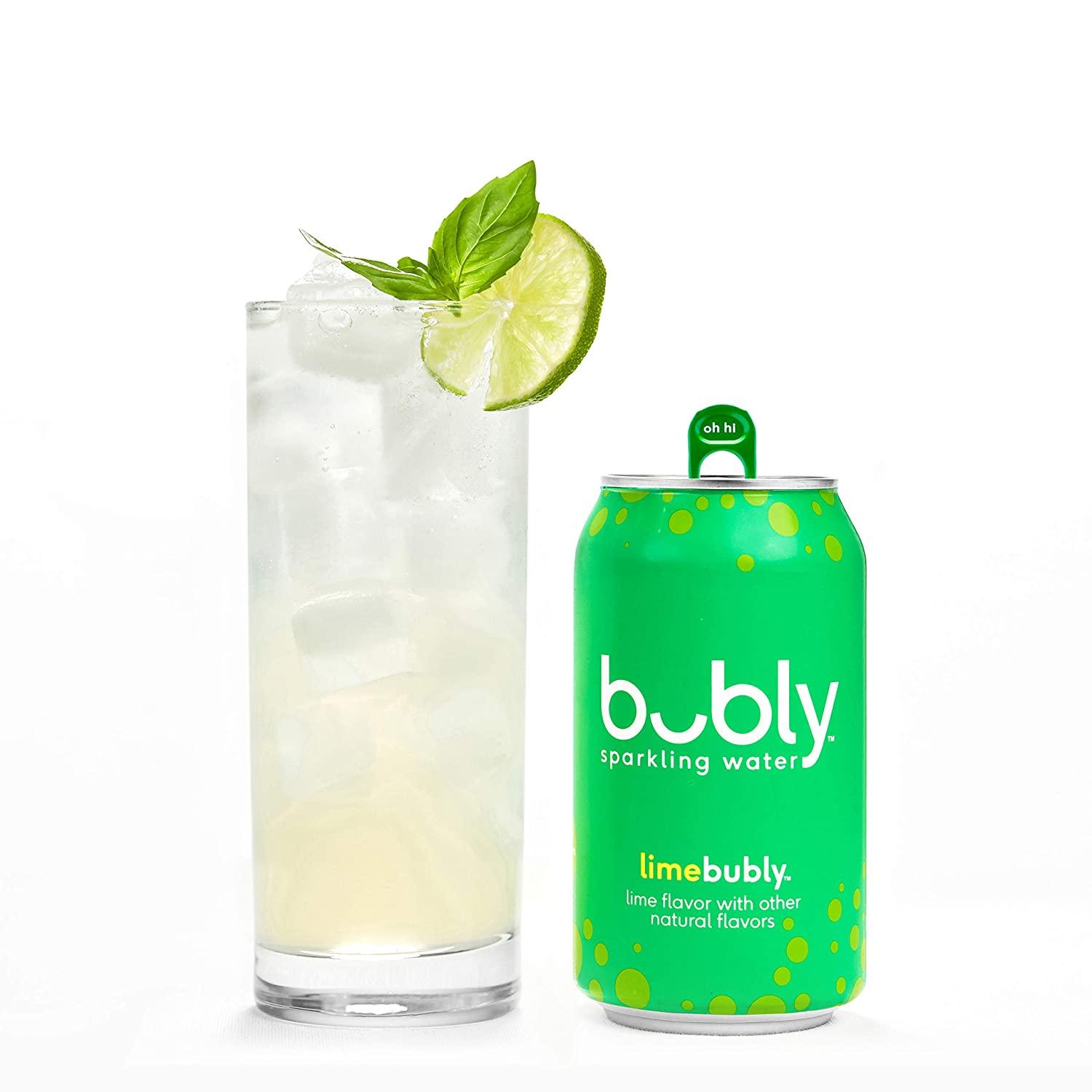 bubly Sparkling Water Lime 12 fl oz 18 Pack of Cans for Refreshing