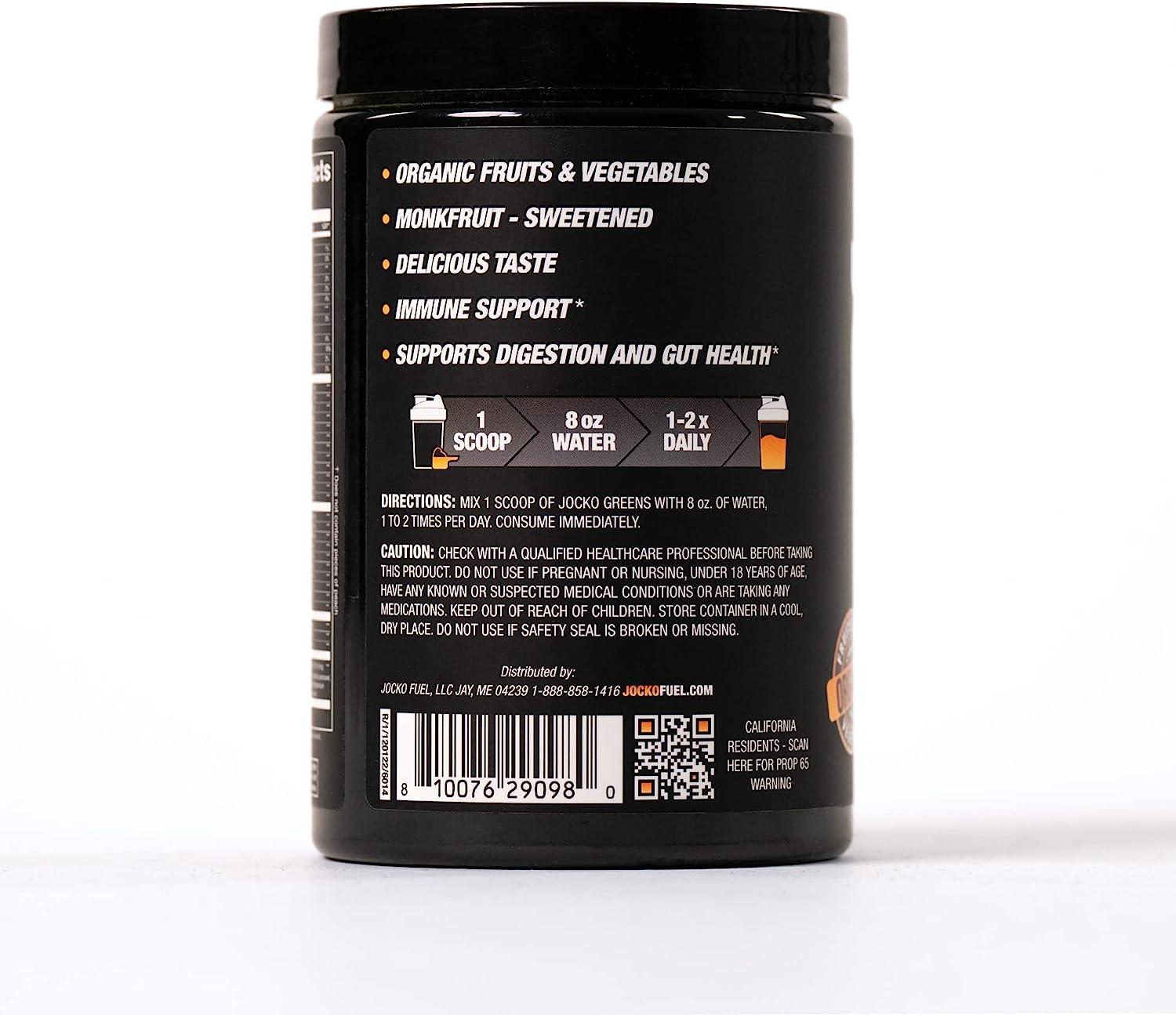 Jocko Fuel Greens Powder (Peach Flavor) Greens & Superfood Powder for