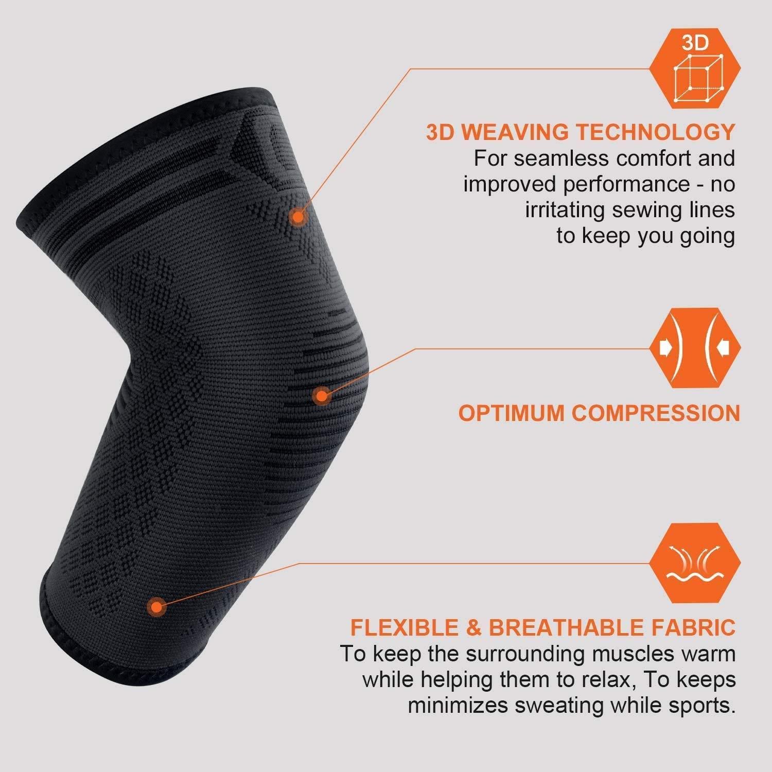 CAMBIVO Elbow Brace 2 Pack Tennis & Golfers Elbow Compression Support