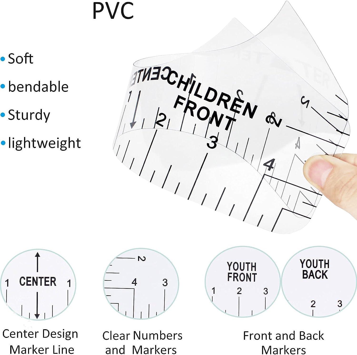 12Pcs Tshirt-Ruler Guide for Vinyl Alignment, Tshirt-Ruler for Heat Press,  Tshir