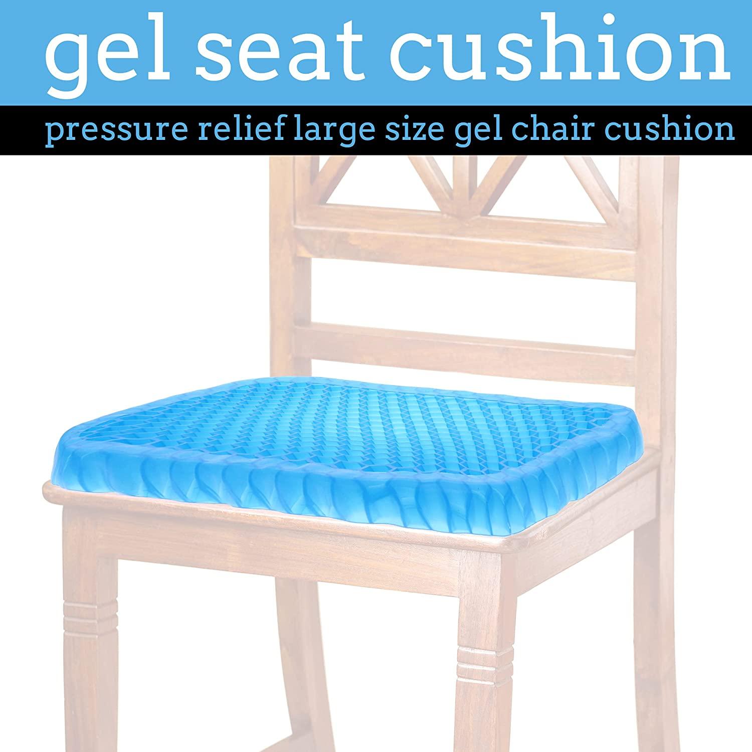 Gel Seat Cushion for Long Sitting - Portable Gel Cushion with Ergonomic  Honeycomb Design - Small Size 14.5 x 12 x 1.5 Gel Seat Cushions for  Pressure Relief Sores Effective for Sedentary