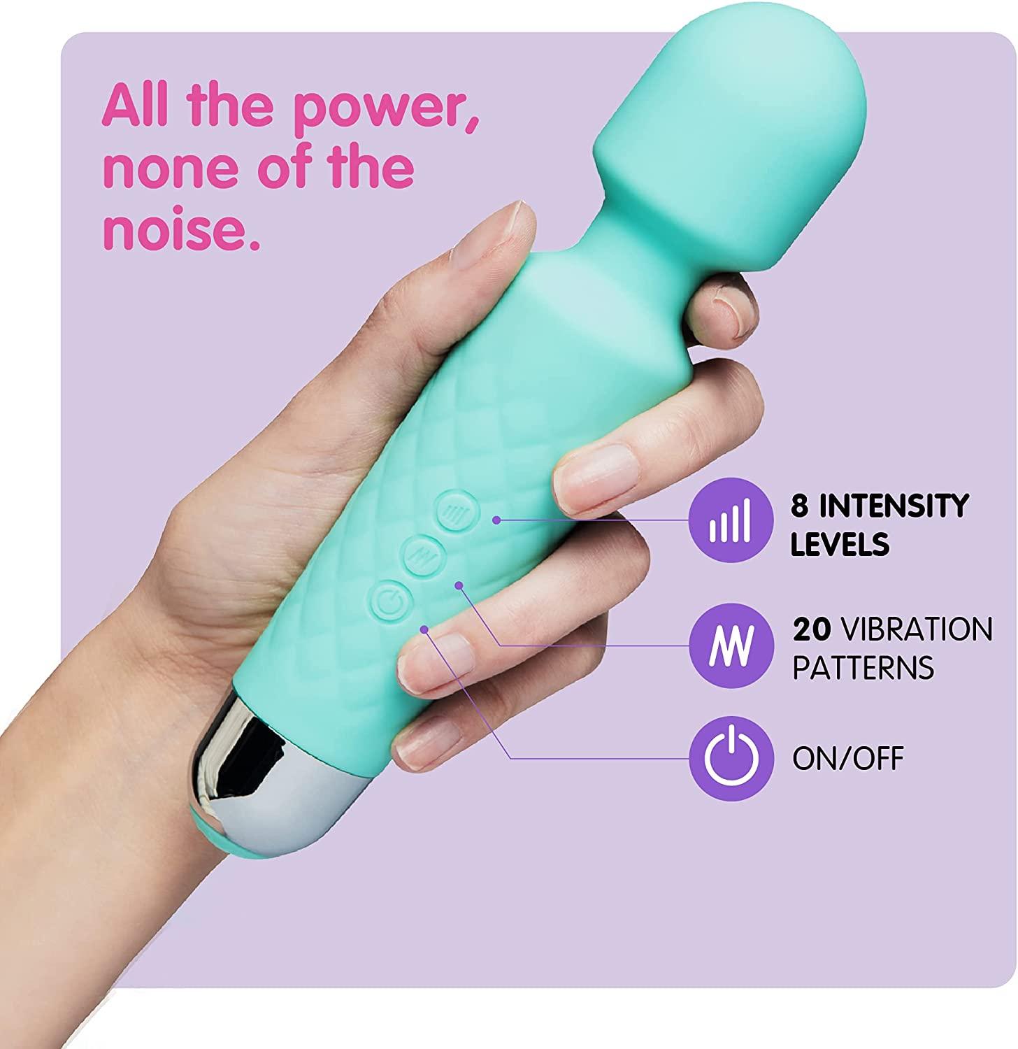 quiet vibrating massager Oliver James Personal Body Massager - Quiet, Waterproof, Powerful,  Wireless, Rechargeable - 20 Vibration Patterns & 8 Speeds - Green | Buy Now  with Express International Delivery