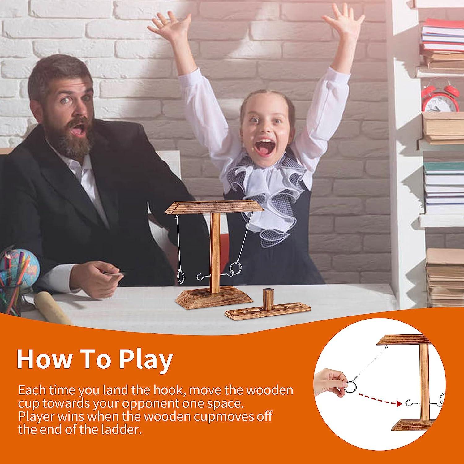 Large Ring Toss Game for Adults Kids, Hook and Ring Toss Game with Shot