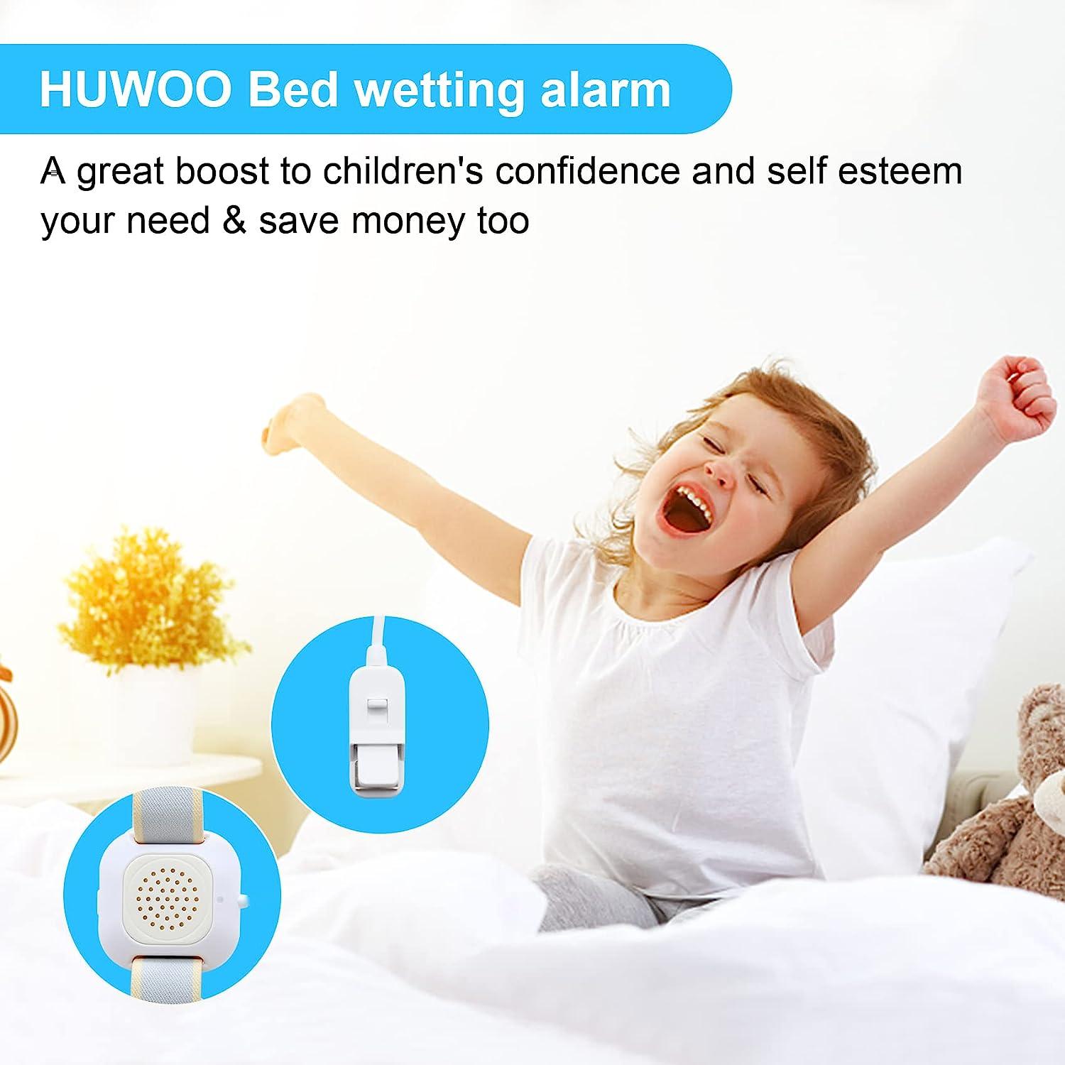 HUWOO Bedwetting Alarm with Volume, Vibration & Flash Light Potty