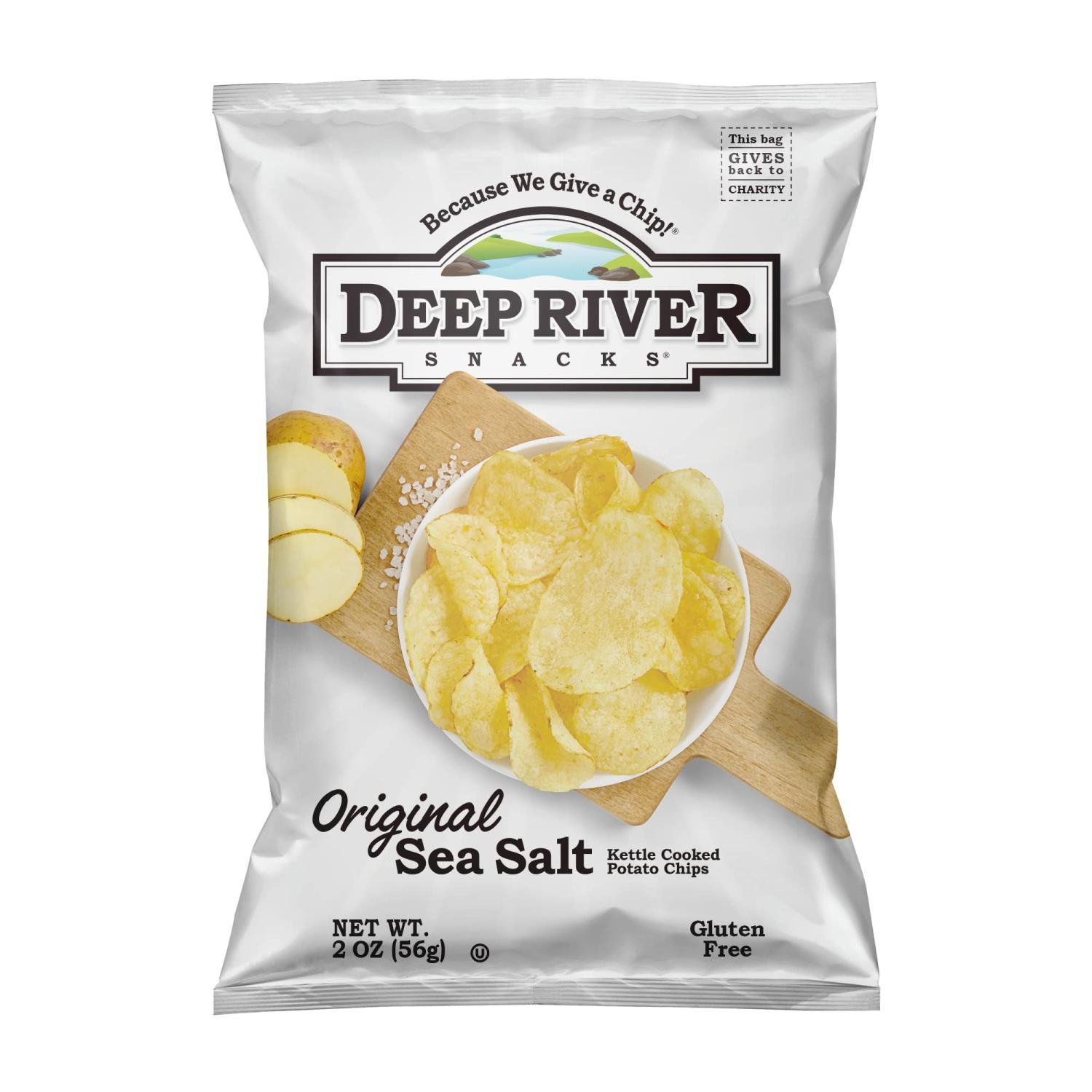 Deep River Snacks Original Sea Salt Kettle Cooked Potato Chips, 2 Ounce