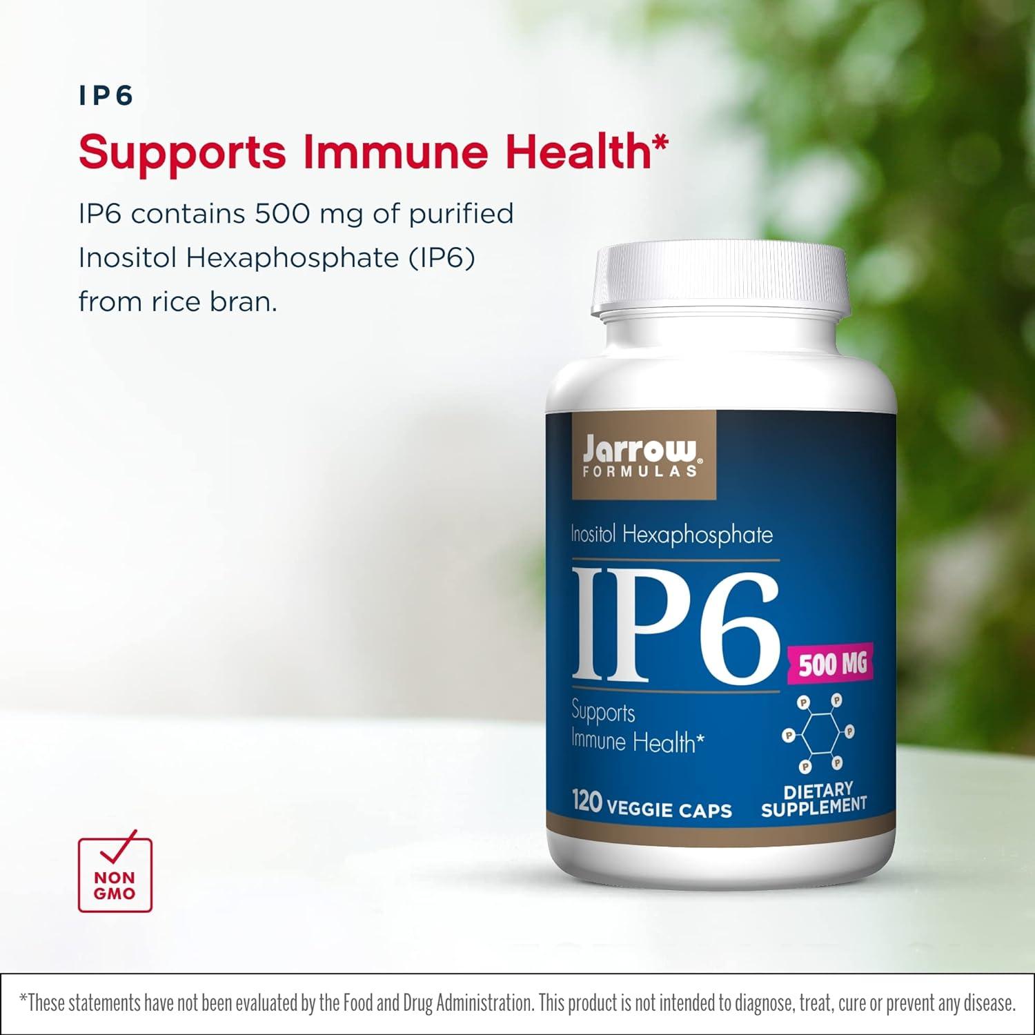 Jarrow Formulas IP6 Inositol Hexaphosphate 500mg 120 Caps - Pack of 2 ...