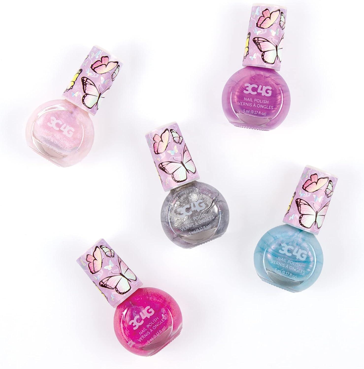 Three Cheers for Girls Butterfly Nail Polish Set for Girls NonToxic