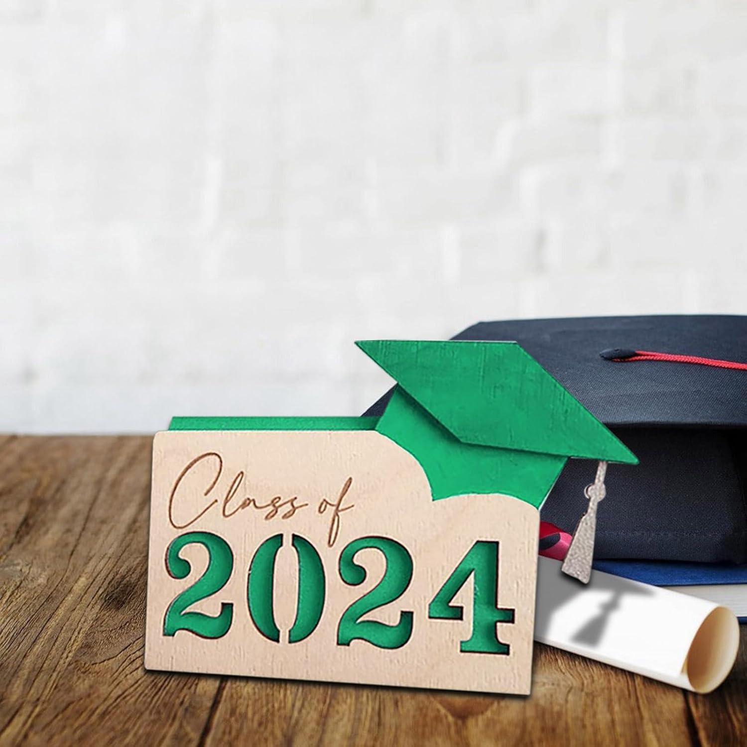 Gift Card Holder for Graduation Gift Card Book 2024 Wooden Graduation Card  Box Multi Card Case Grad Card Organizer Case Customized Envelope Card  Wallet for Graduates Gifts Souvenir Gift (Green) | Buy