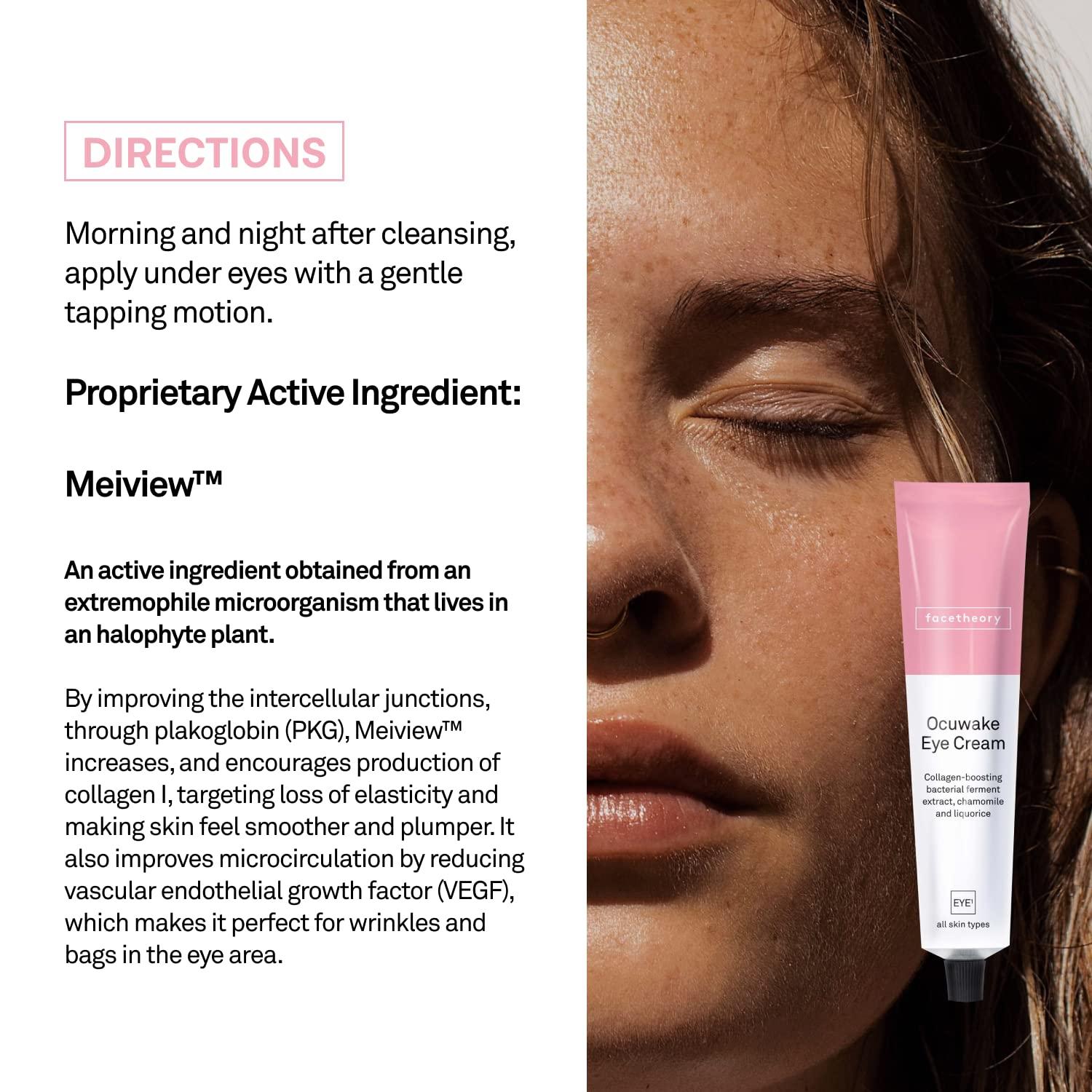 Facetheory Ocuwake Eye Cream Brightening Vitamin C Formula for Dark