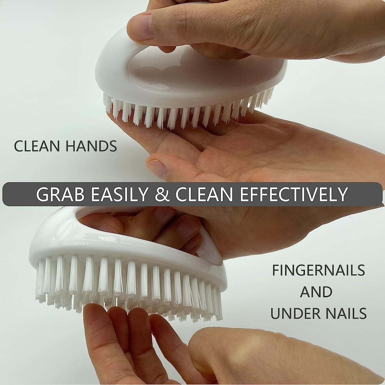 Hand and Nail Brush for Cleaning Fingernails Fingers Nylon Firm Stiff Bristles Heavy Duty Scrub