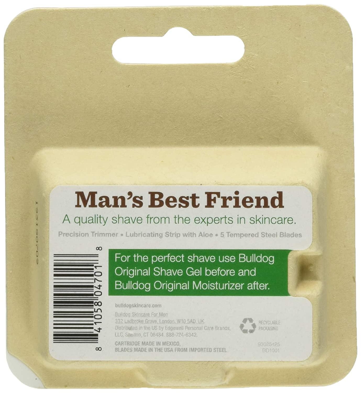 Bulldog Mens Skincare and Grooming Original Razor Blades Refills for