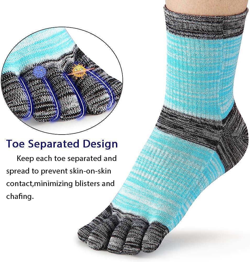 Toe Socks No Show Running Five Finger Socks For Men Women 3-4 Pack