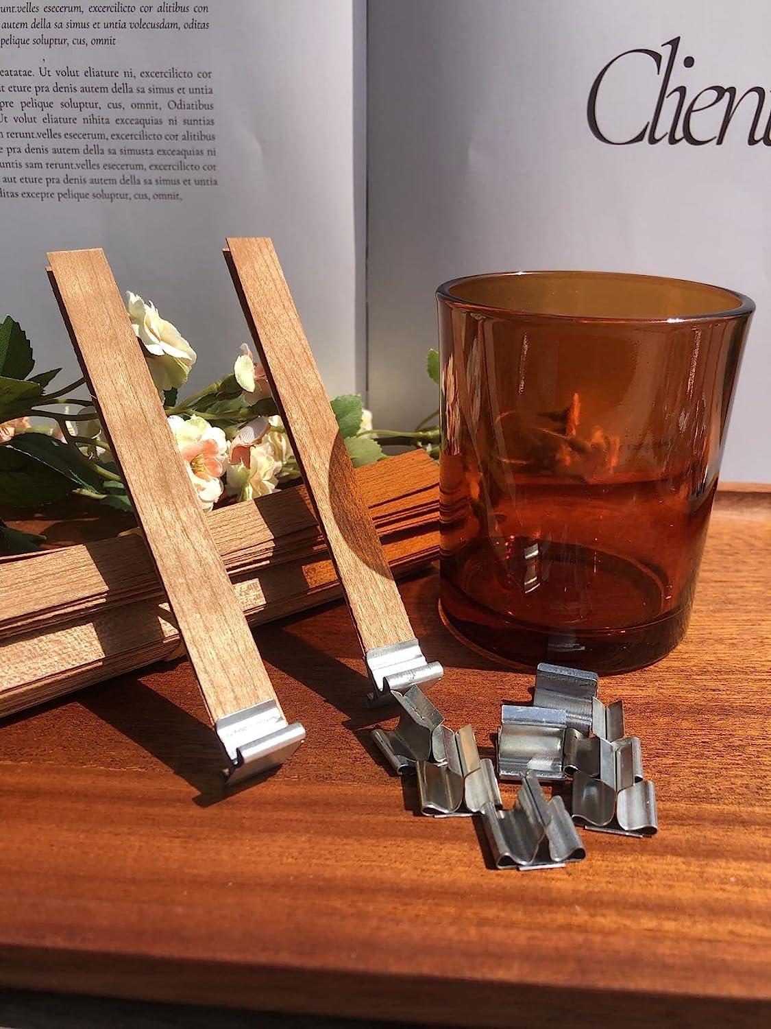 10Pieces Cross Wooden Candle Wicks with Bases for Candle Making