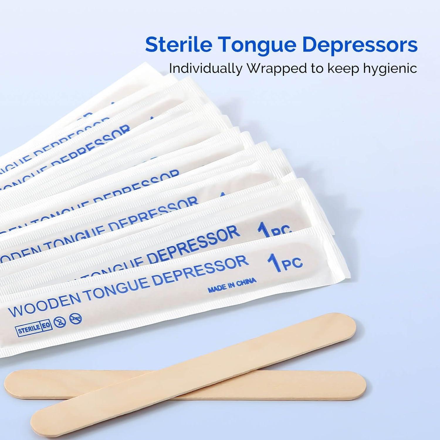 JMU Tongue Depressors Sterile 100 Count 6 Tongue Depressors Wood