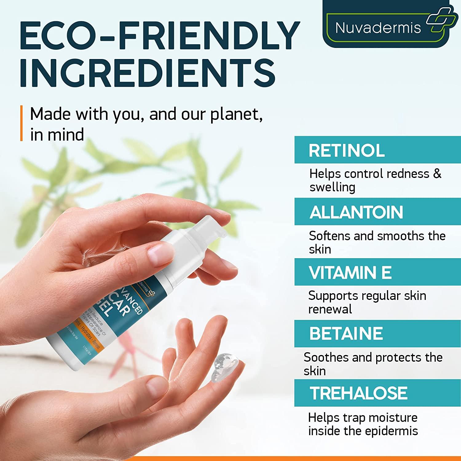 Scar Cream Gel with Retinol, Allantoin, Vitamin E, Betaine Post