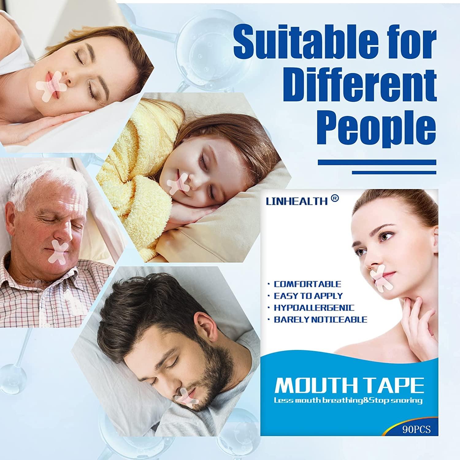 linhealth Linhealth Mouth Tape for Sleeping 90 Count, Sleep Strips for Sleep Apnea, Advanced