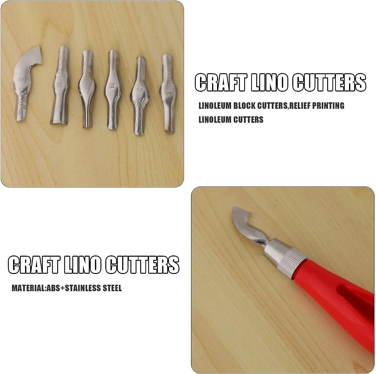 extralife Linoleum Cutter Set, 2 Sets Craft with 6 Blades for Cutting