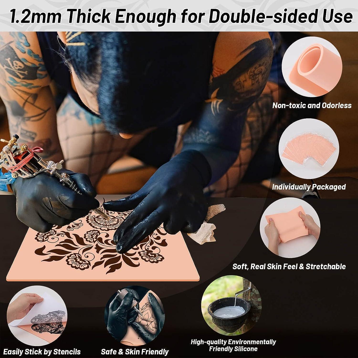 12PCS Tattoo Practice Skins, Modacraft Double Sides Tattoo Fake