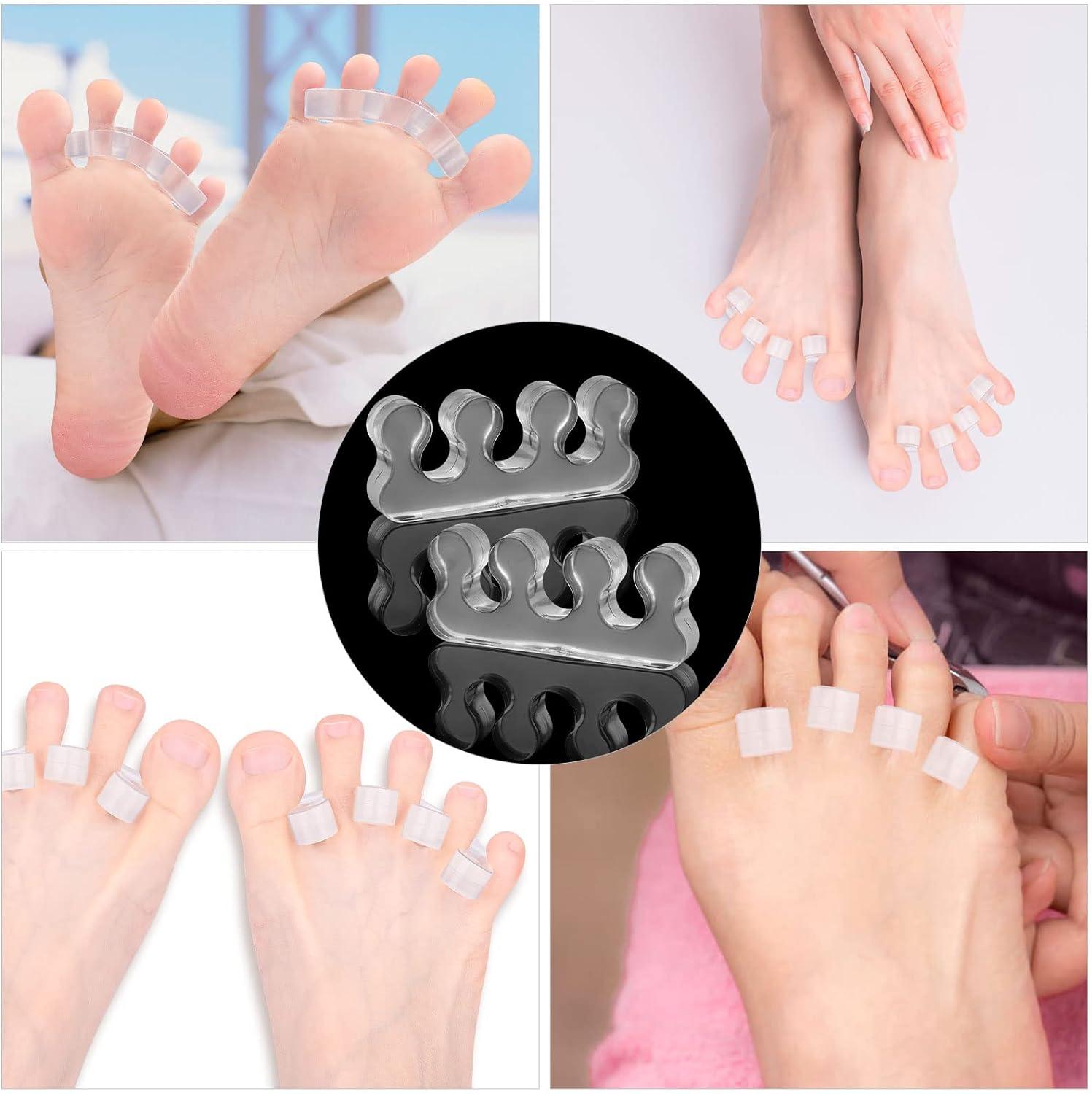 Toe Separators 4 Pairs Toe Spacers Bunion Correctors and Bunion Relief for  Fix Toes Hallux Valgus Yoga Toe Separators for Overlapping Toes Women
