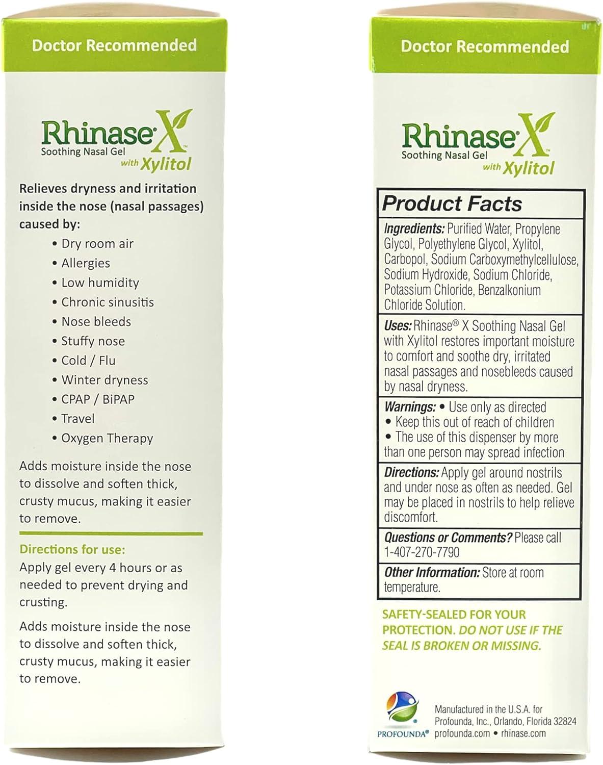 Rhinase X Nasal Gel Less Sneezing Itchiness Nasal drip and Congestion