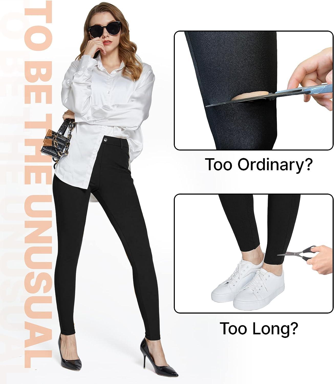Women's Work Leggings Skinny Stretch Business Casual Dress Pants with  Pockets