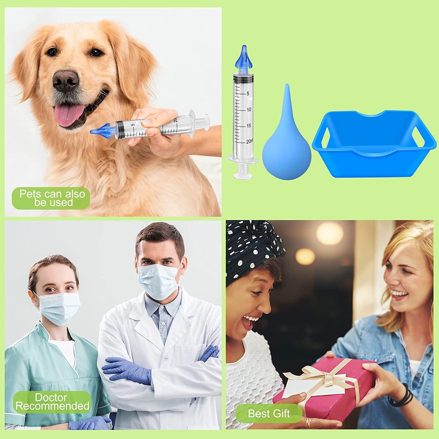 Ear Flush Tool Kit for Adults Rubber Bulb Syringe & Wash Basin for