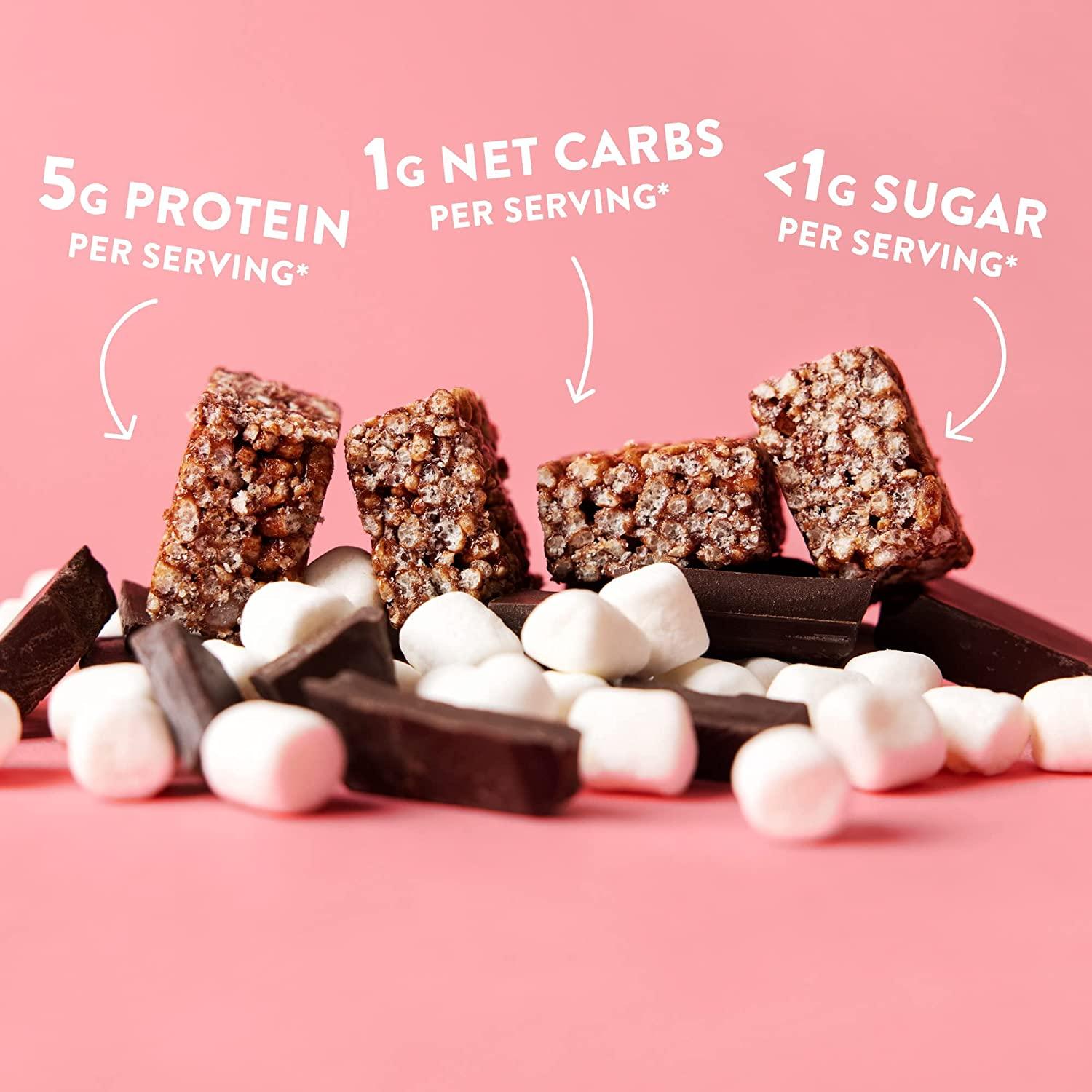 HighKey Sugar Free Protein Crispy Treats 7.05oz Keto Chocolate Candy