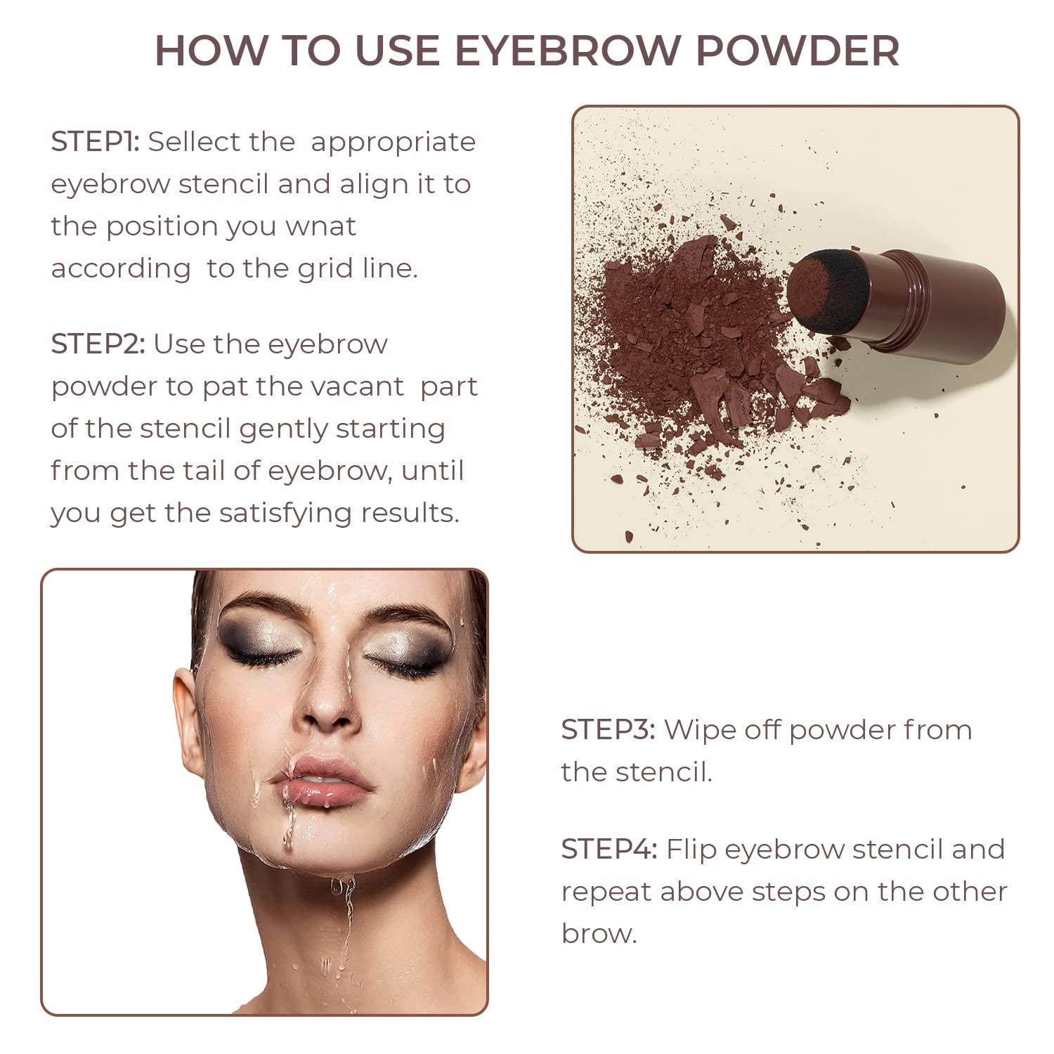 Eyebrow Stamp Stencil Kit, Eyebrow Stamp, 1 Step Eyebrow Stencil