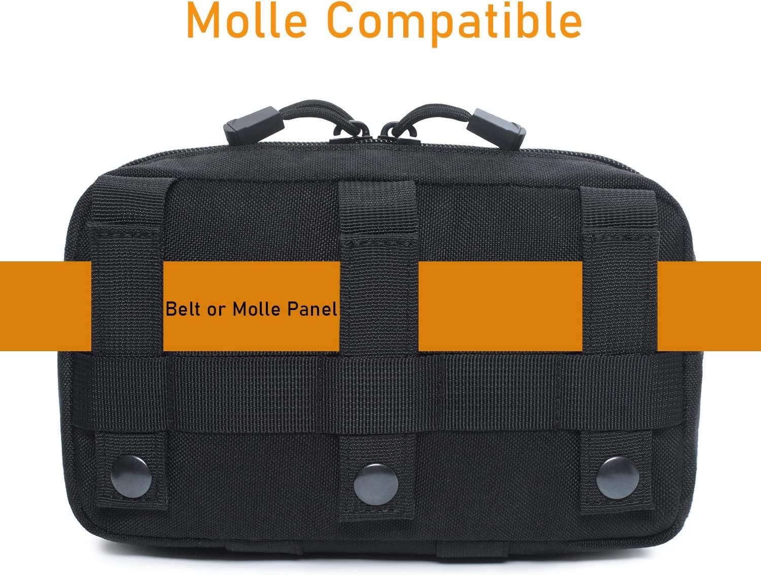 Tactical Molle Horizontal Admin Pouch MultiPurpose LaserCut EDC Tool