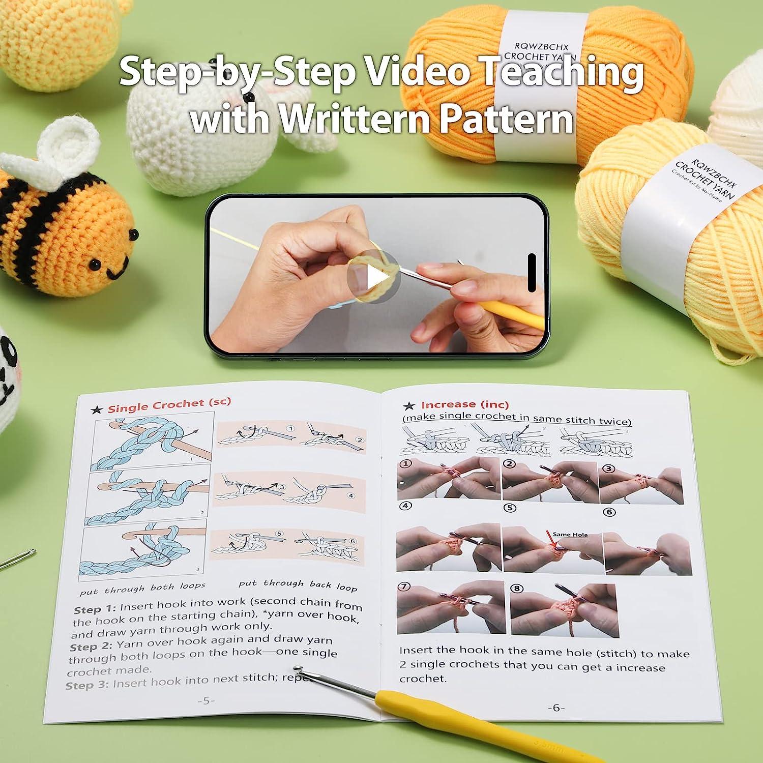 5-Piece Panda Latch Hook Kit for Adults Kids Beginners, DIY Crafts