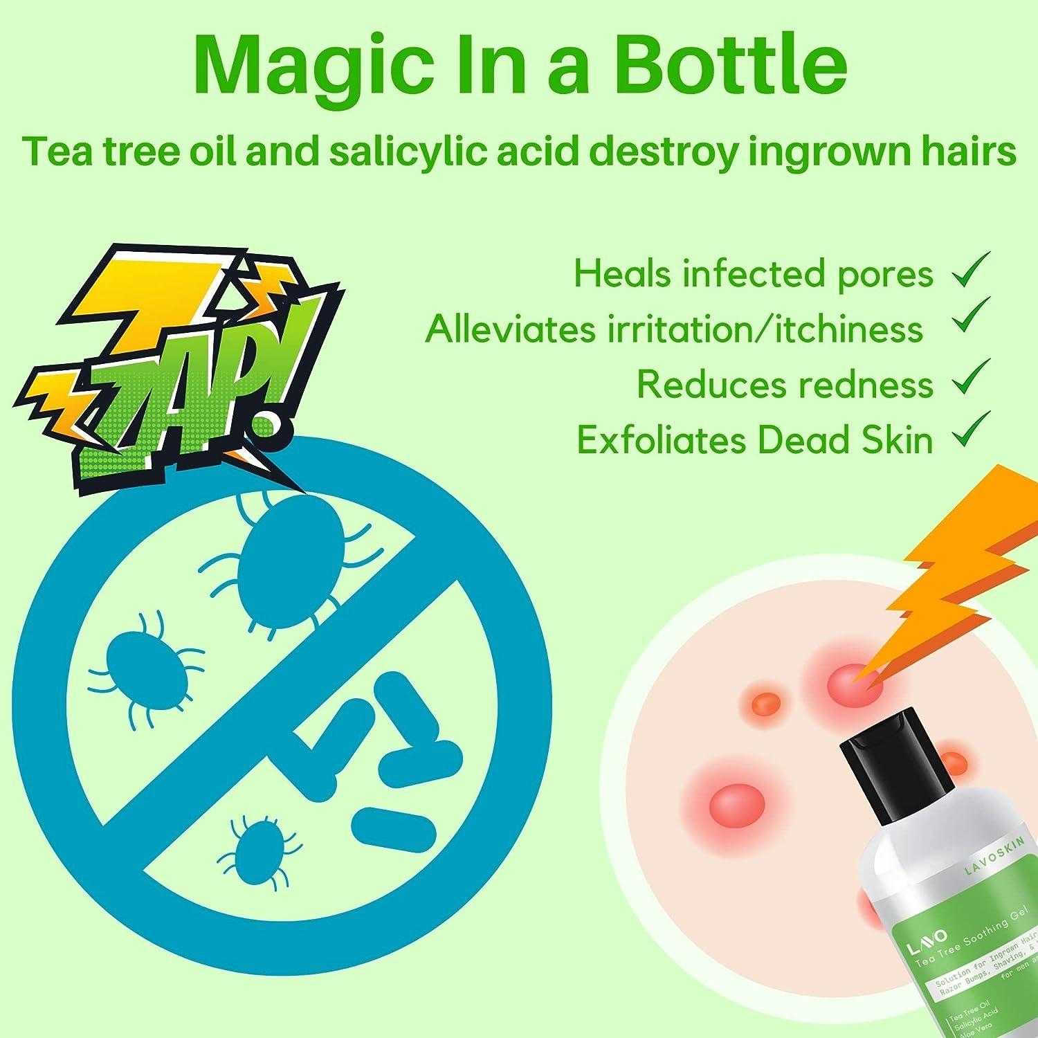 LAVO Tea Tree Gel with Salicylic Acid Ultimate Ingrown Hair Treatment