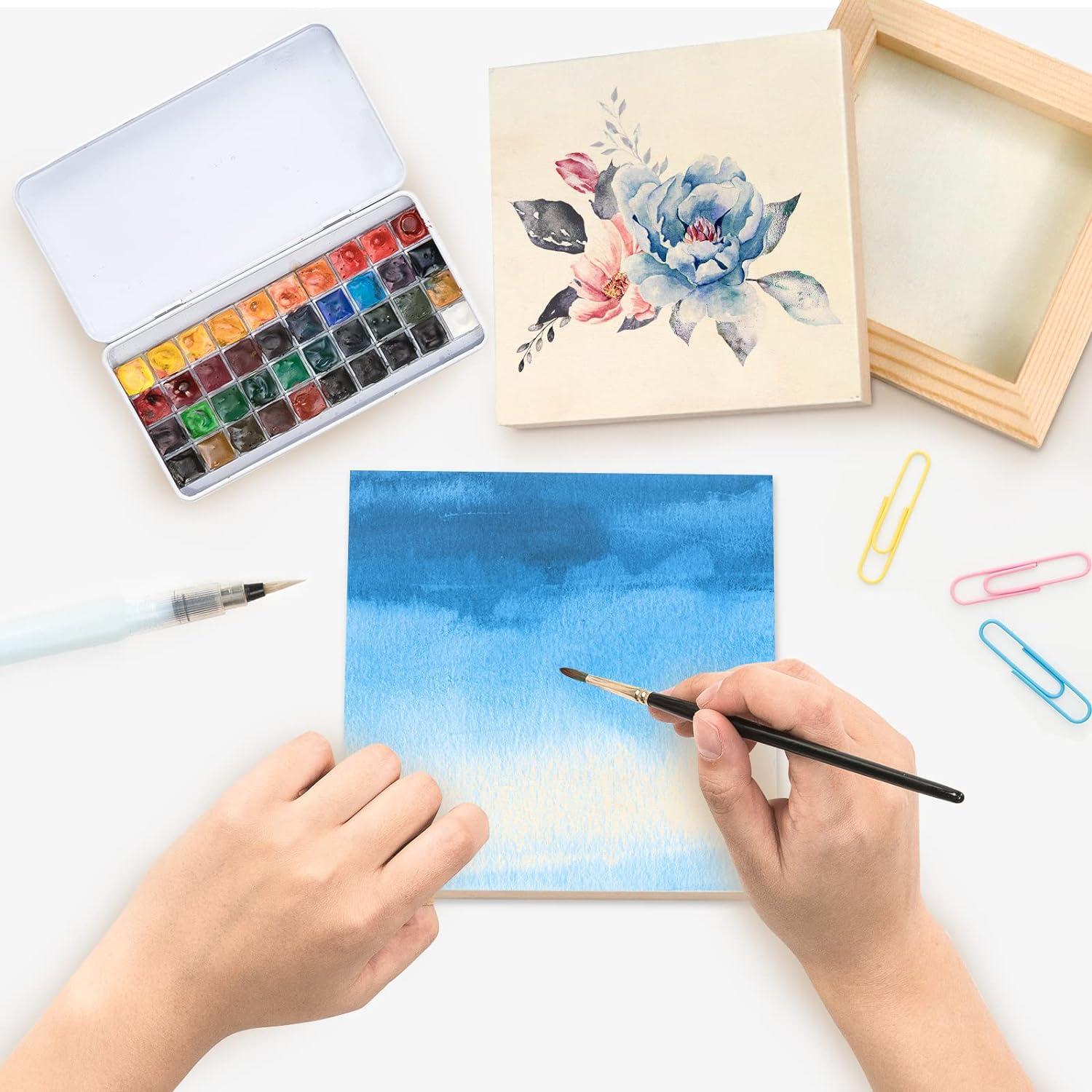 4-Pack Unfinished Wood Panels For Painting - 11x14 Inch Pine Wood Canvas For Art & Crafts