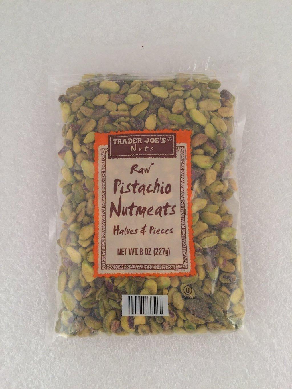 Trader Joe's Raw Pistachio Nutmeats Halves and Pieces (8oz Packaging)