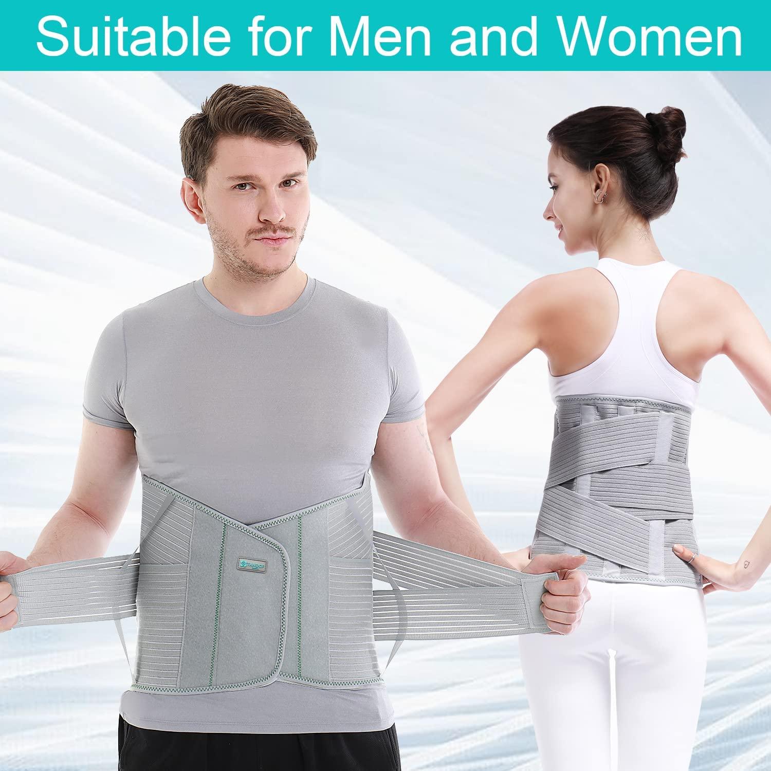 TANDCF Back SupportEntire Back Brace Lumbar Support Belt for Women Men  Adjustable Waist Trainer Belt for entire Back Pain Relief Keeps Your Spine  Straight and Safe(L) Large (Pack of 1)