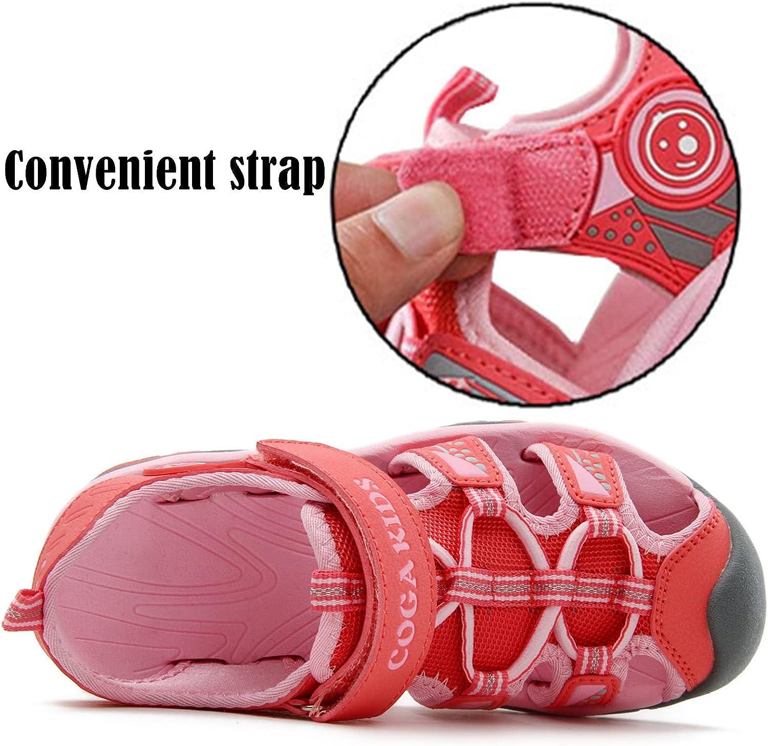 DADAWEN Boy s Girl s Outdoor Athletic Strap Breathable Closed Toe