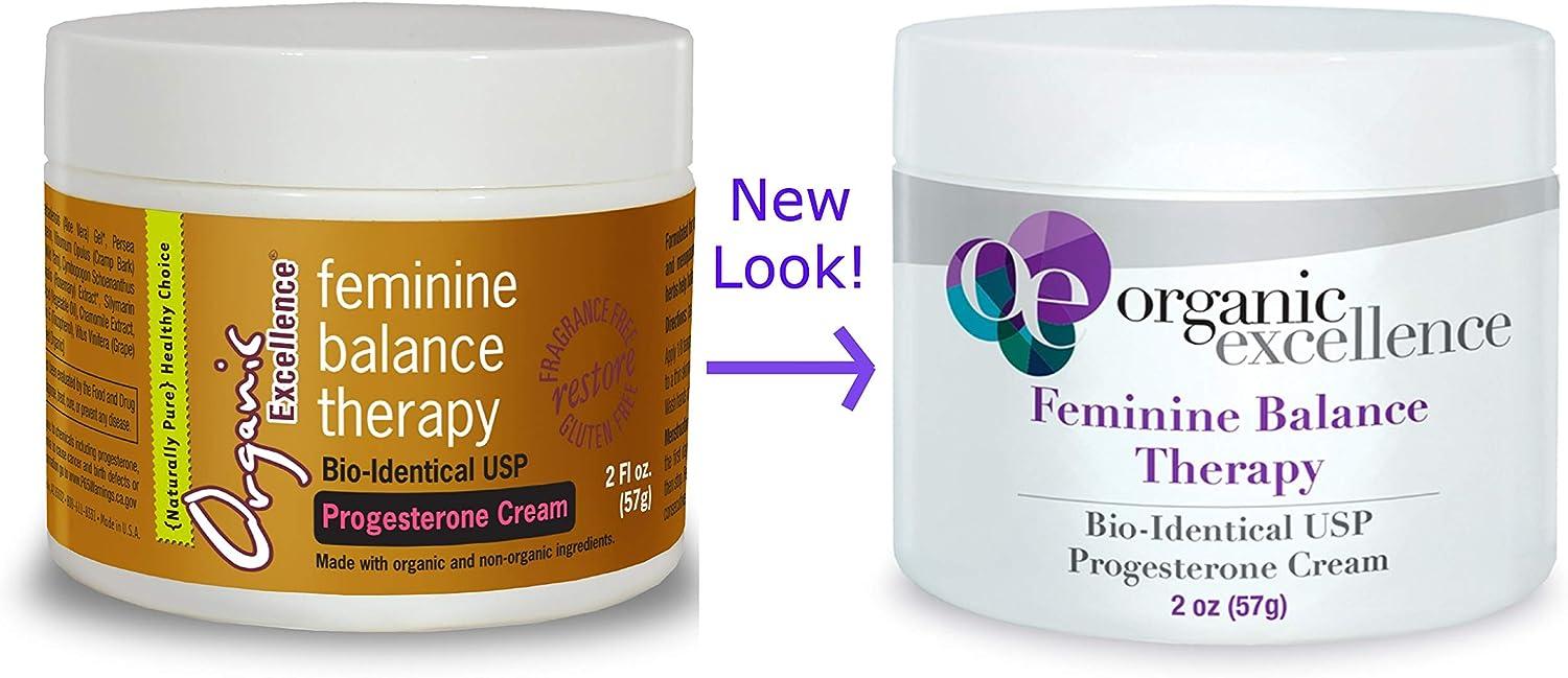Organic Excellence Feminine Balance Therapy Progesterone Cream 2 oz
