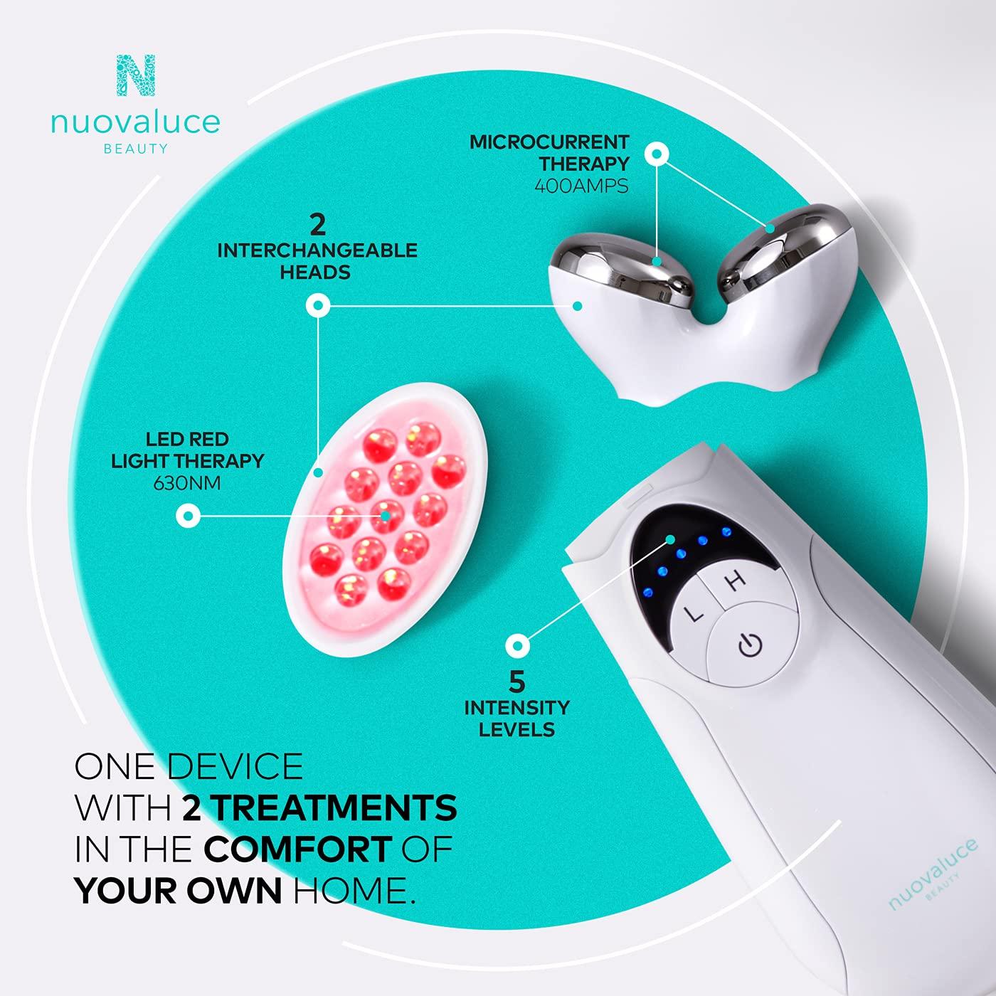 Nuovaluce Anti Aging Microcurrent & Red Light Therapy Device Wrinkle