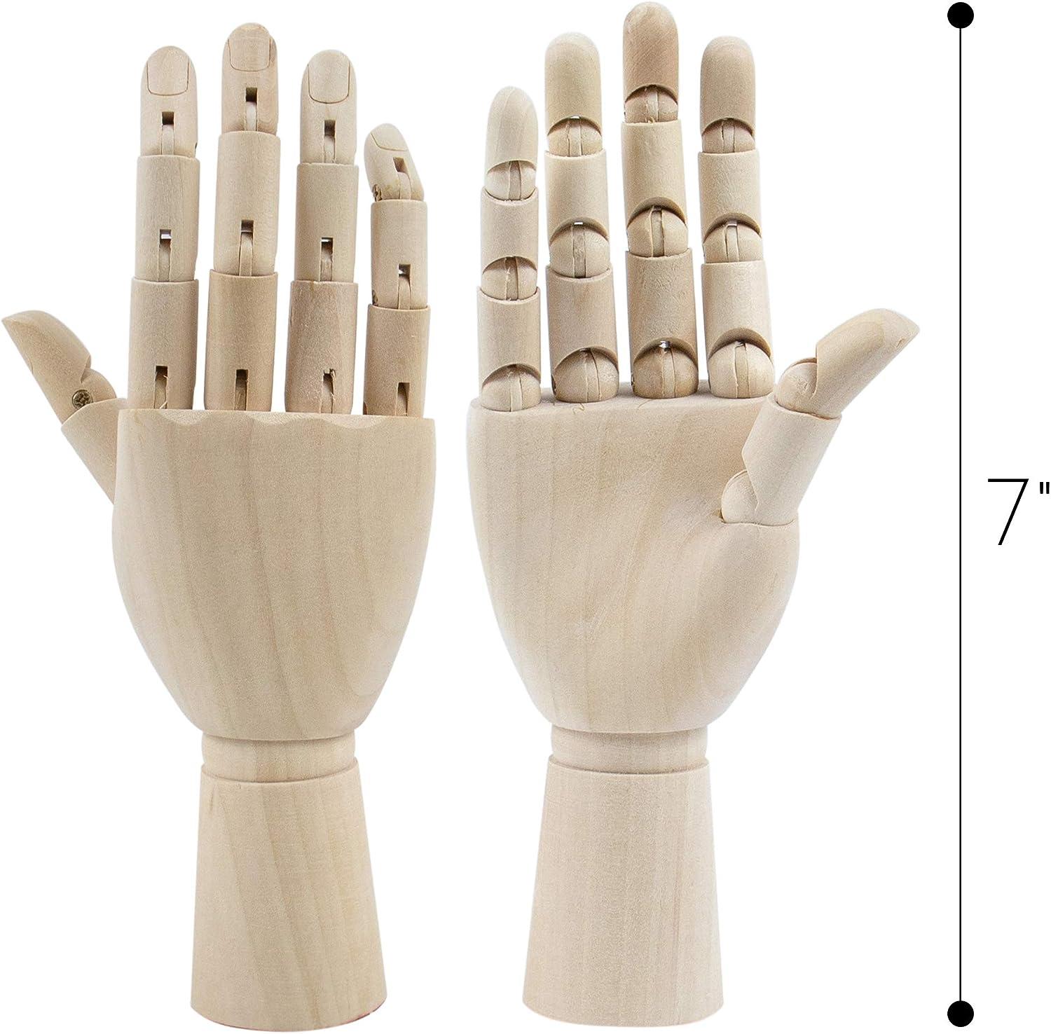 AUEAR, 7 Inch Wooden Mannequin Right Hand Figure Drawing Model Wood Hand  Sculpture Artists Hand Model for Arts Drawing Sketching Painting Jewelry  Display