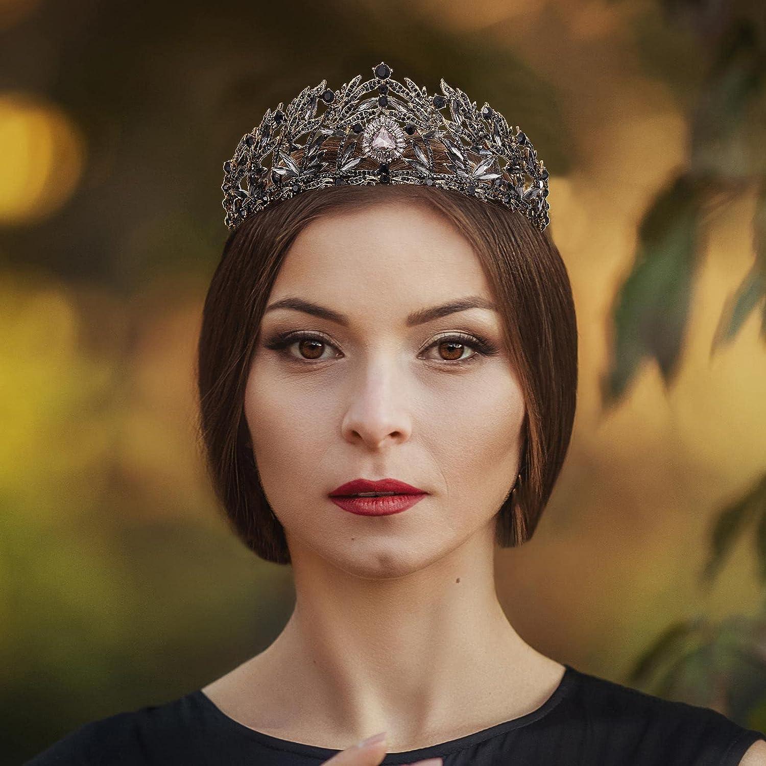 Princess Crown Adult Royal Crystal Princess Crown Red Rhinestone