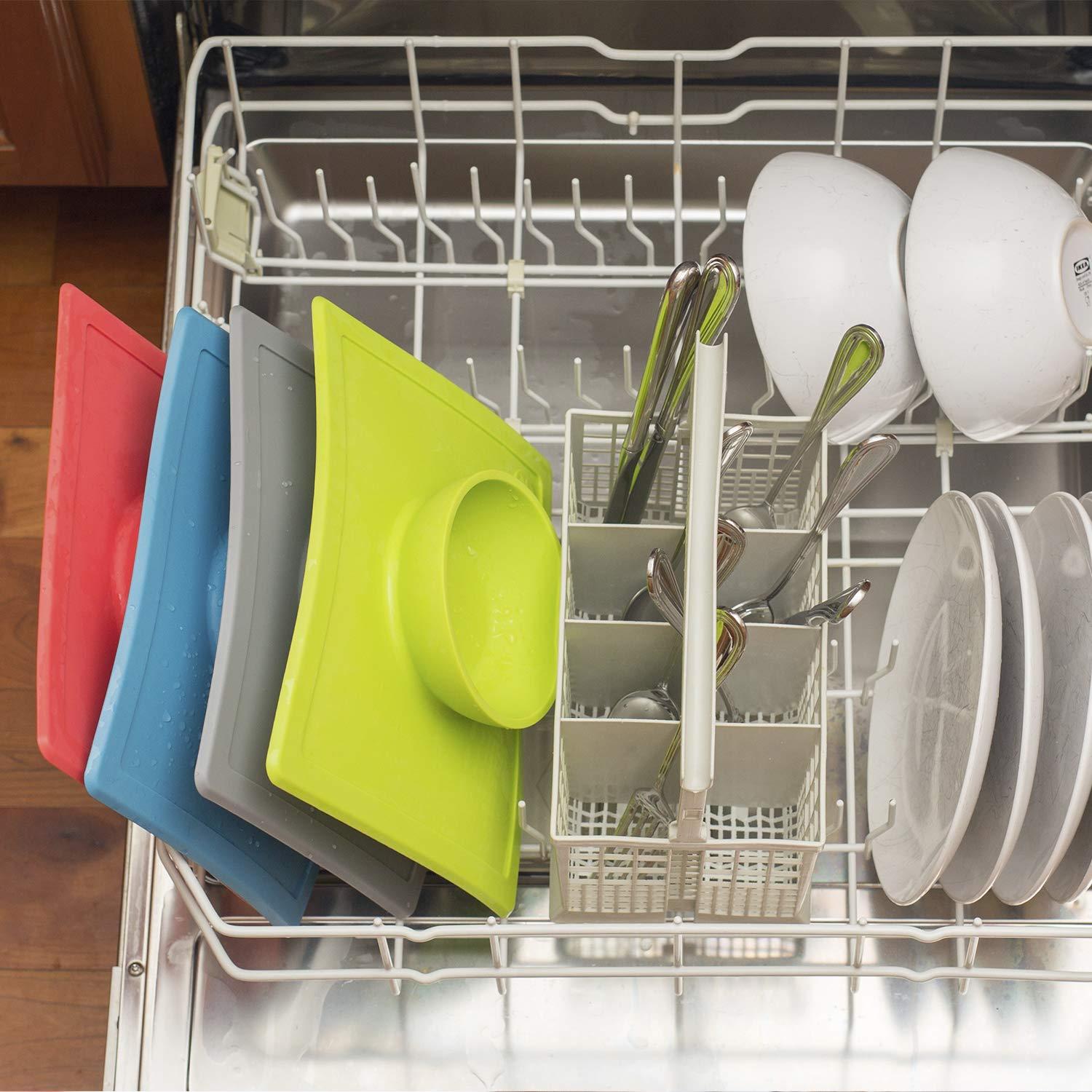 ezpz Happy Bowl (Coral) 100 Silicone Suction Bowl with Builtin