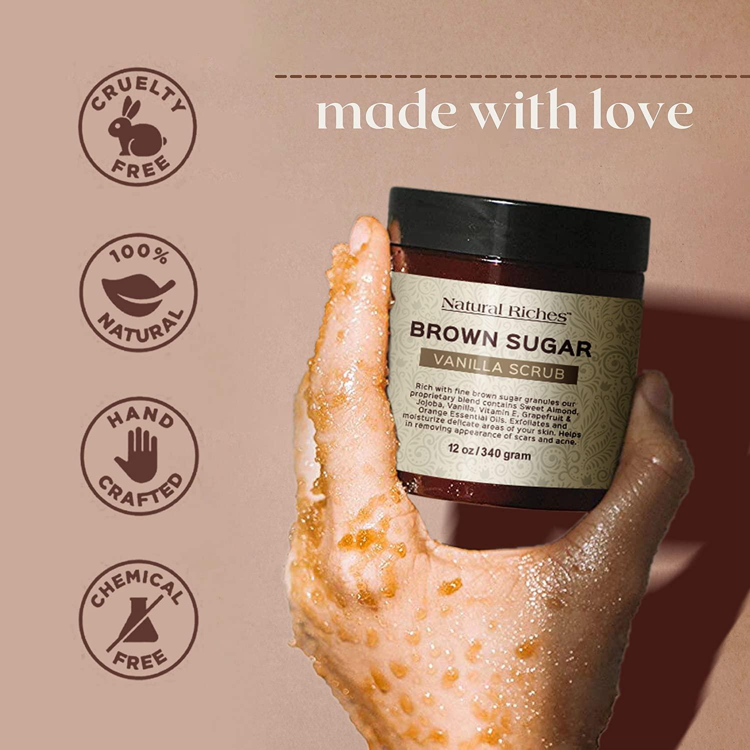 Natural Riches Brown Sugar Exfoliating Body Scrub with Vanilla for