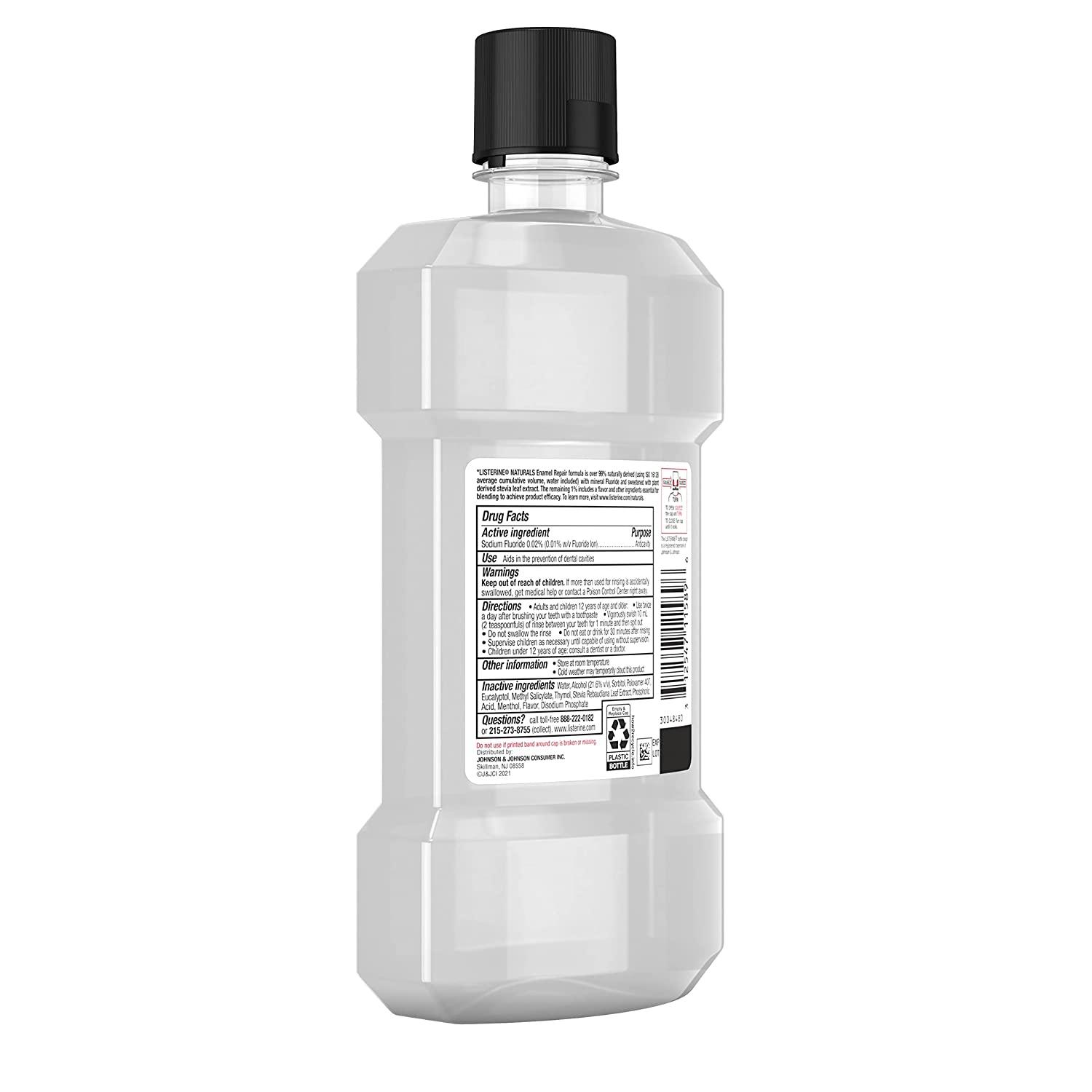 Listerine Naturals Enamel Repair Mouthwash Herbal Mint, 500 mL