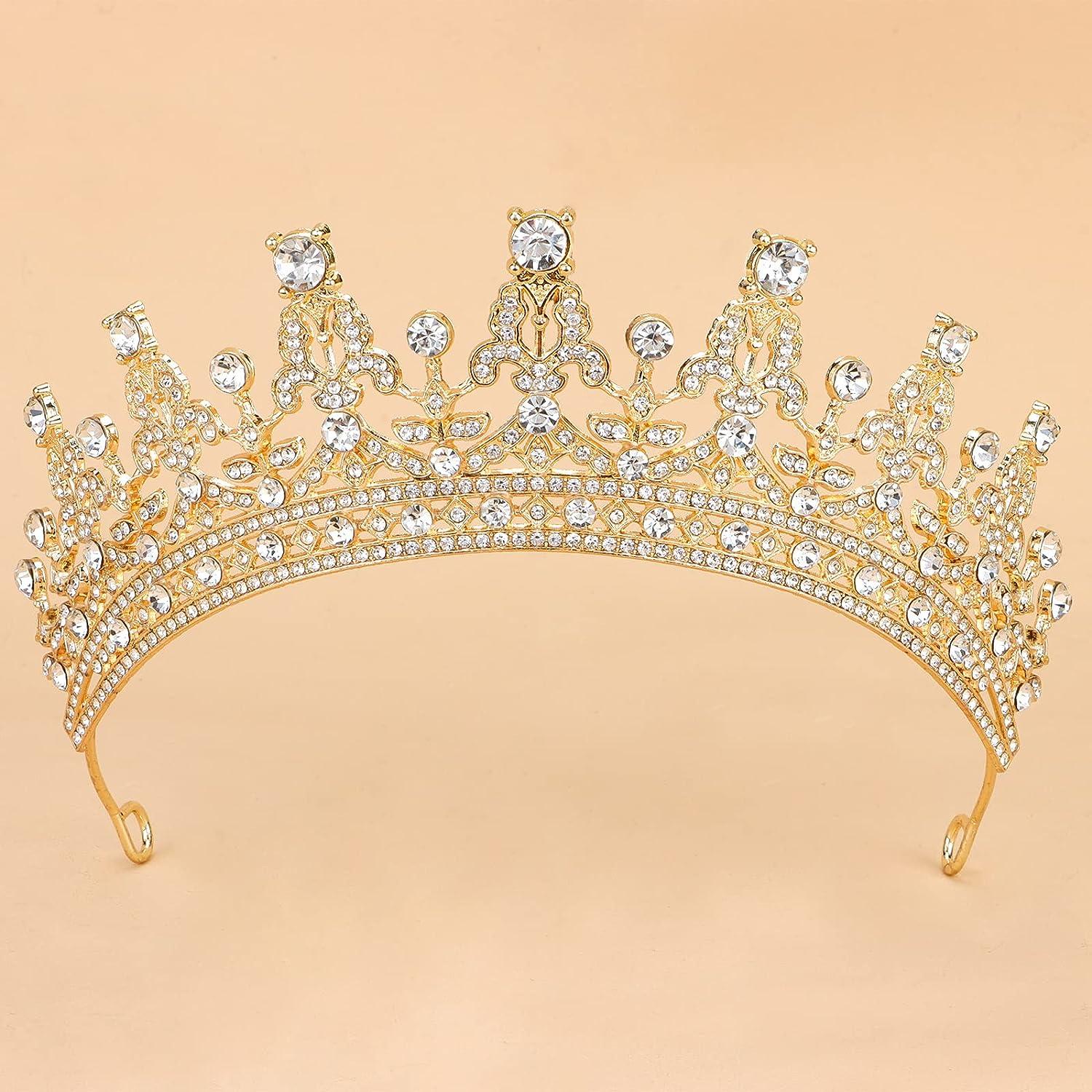 TOBATOBA Gold Tiara for Women - Rhinestone Metal Crown for Birthday, Prom,  Quinceanera & Halloween Costumes | Princess Queen Headband for Mother's Day  Gift | Buy Now with Express International Delivery | GoSupps.com