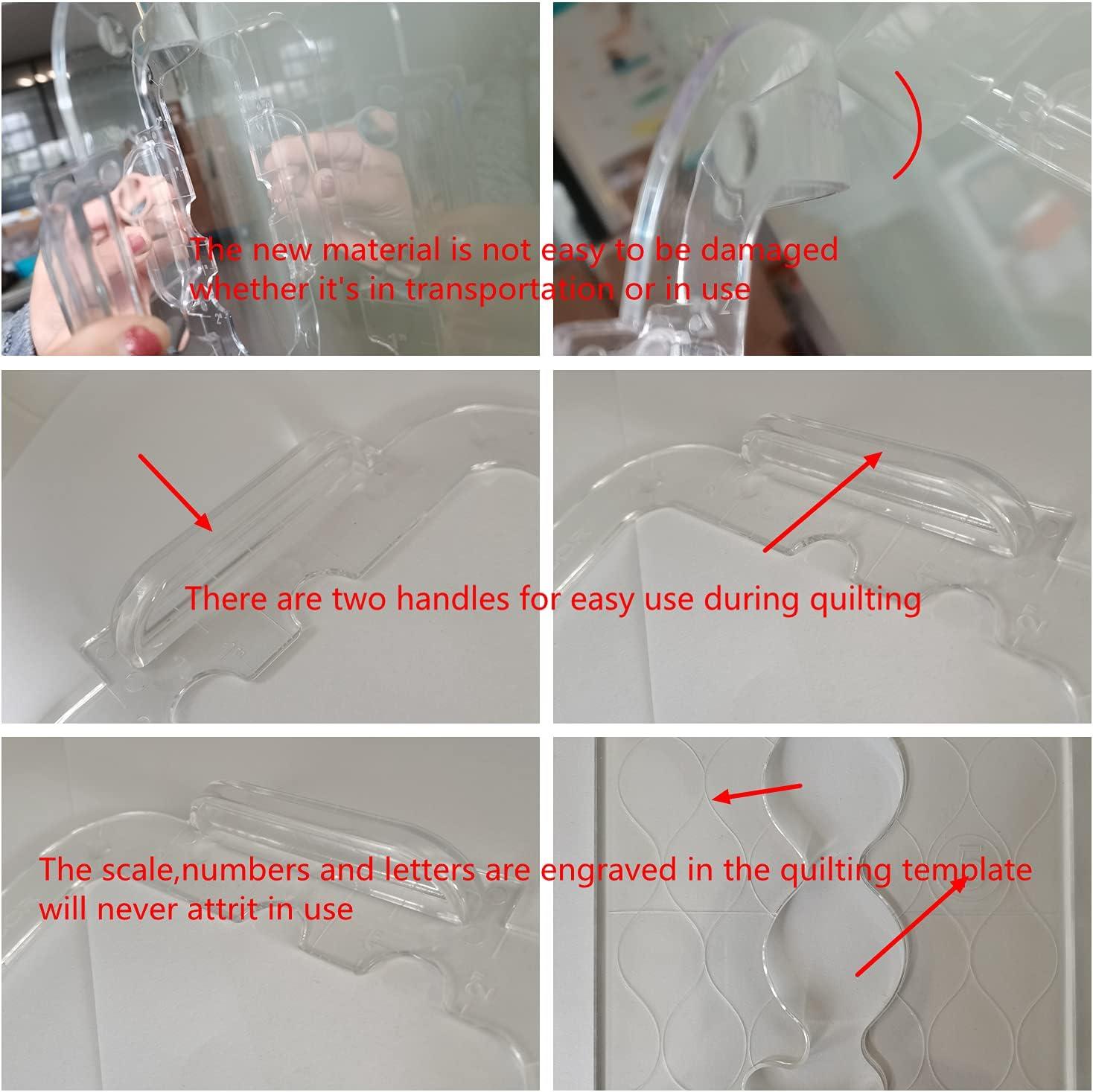 HONEYSEW Free Motion Quilting Template Series 5 with Quilting Frame for