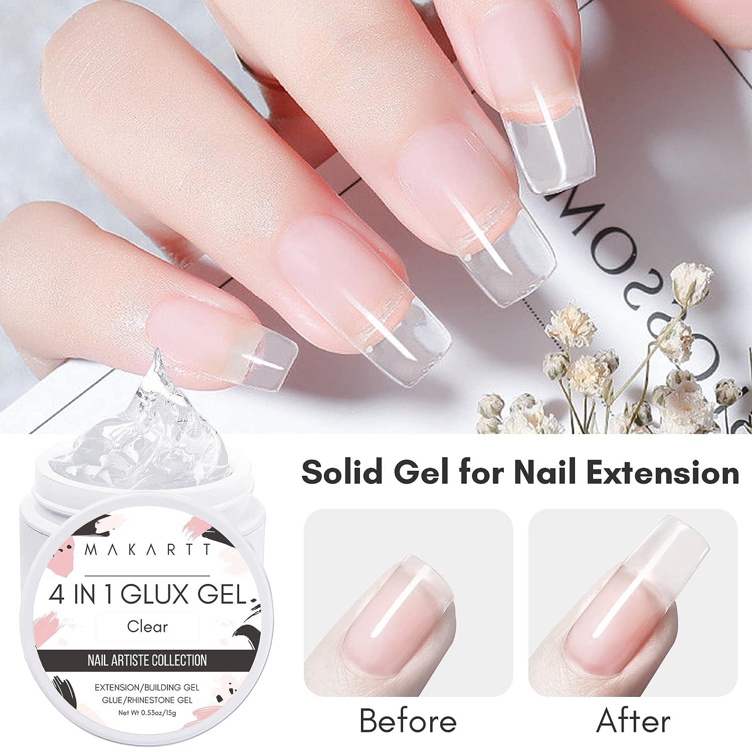 Glamorous 4‑Layer Crystal Acrylic Nails