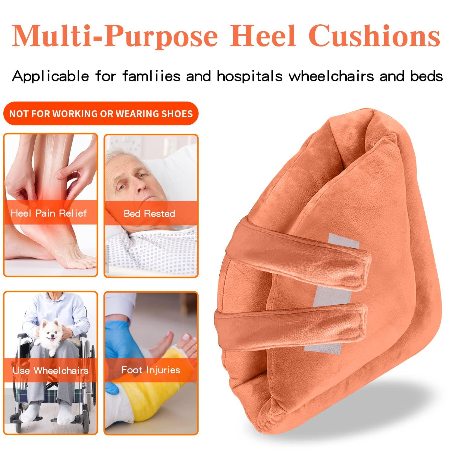 Kirimon Heel Protector Cushion 1 Pair Adjustable Foot Ankle Support for Pressure Sores & Ulcer