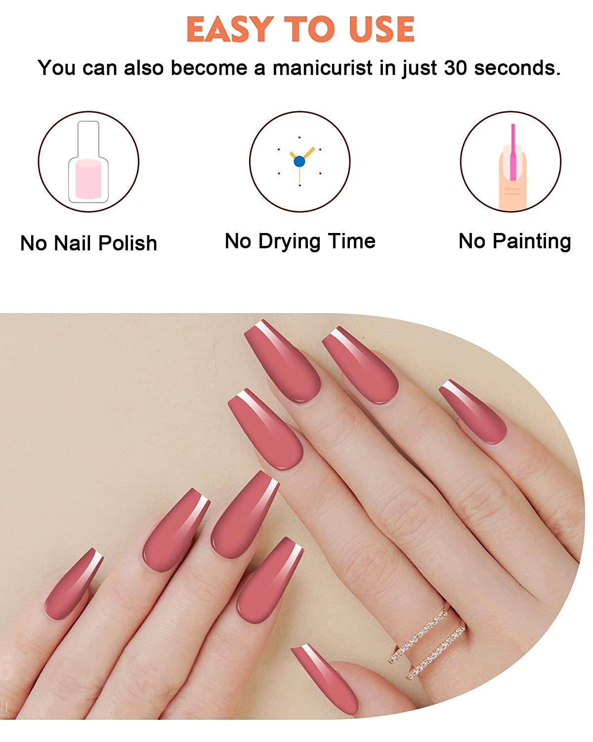 Blush Pink And Silver Press On Nails | SASIGALS