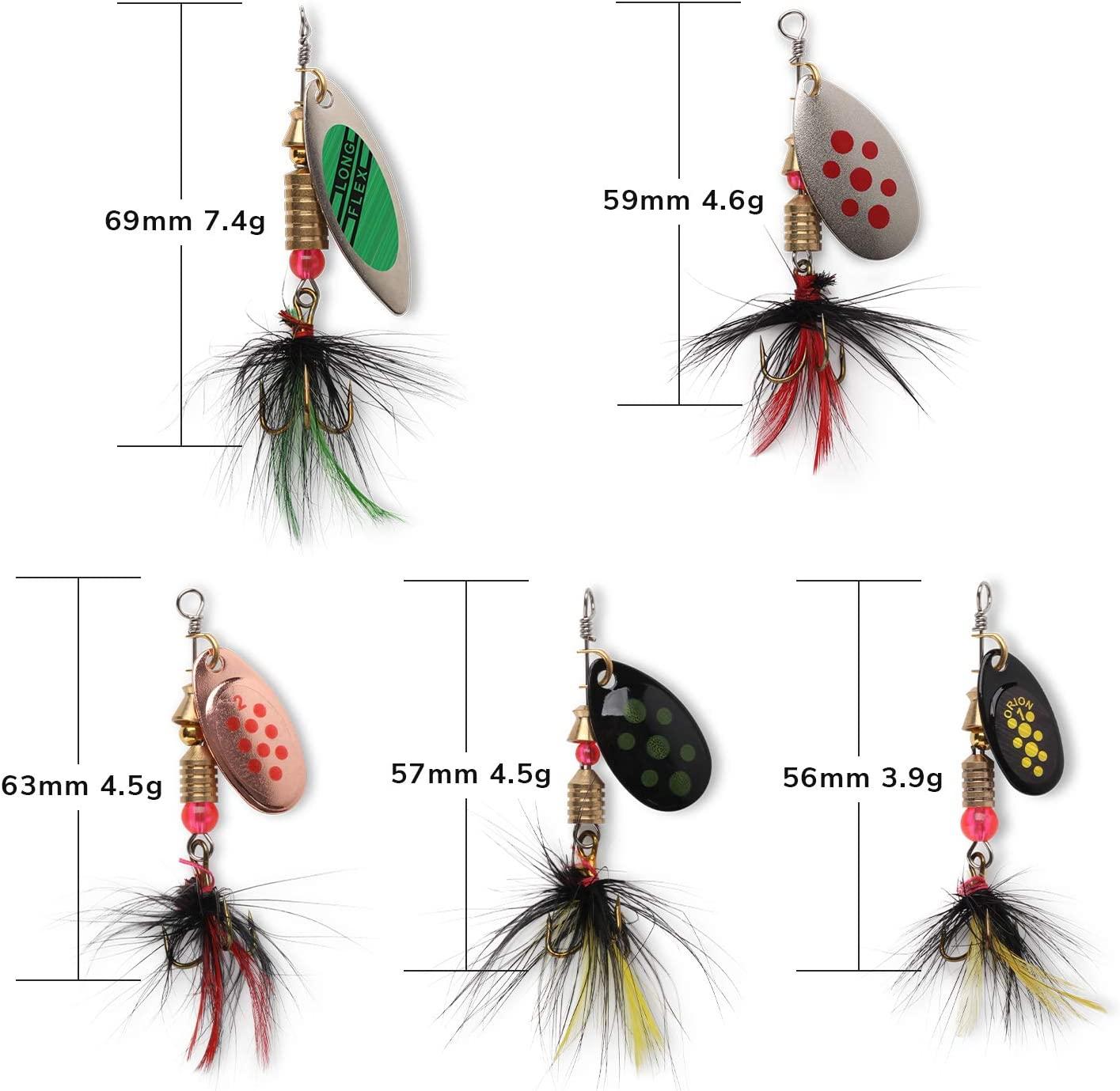  FREE FISHER 6 Pcs Fishing Lures Spinner Baits for Bass Fishing, Trout Salmon Hard Metal Spinnerbaits : Fishing Spinners And Spinnerbaits :  Sports & Outdoors