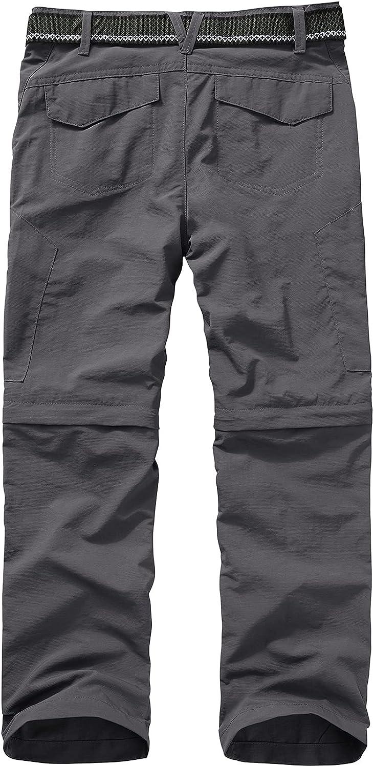 Kids Quick Dry Waterproof Cargo Pants for Hiking and Climbing Grey Size 6 7 Years